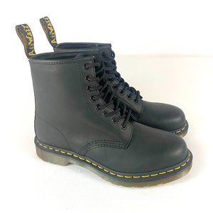 Dr Doc Martens 1460 Pascal Smooth Black Leather Combat Boots Men's 8 Women's 9
